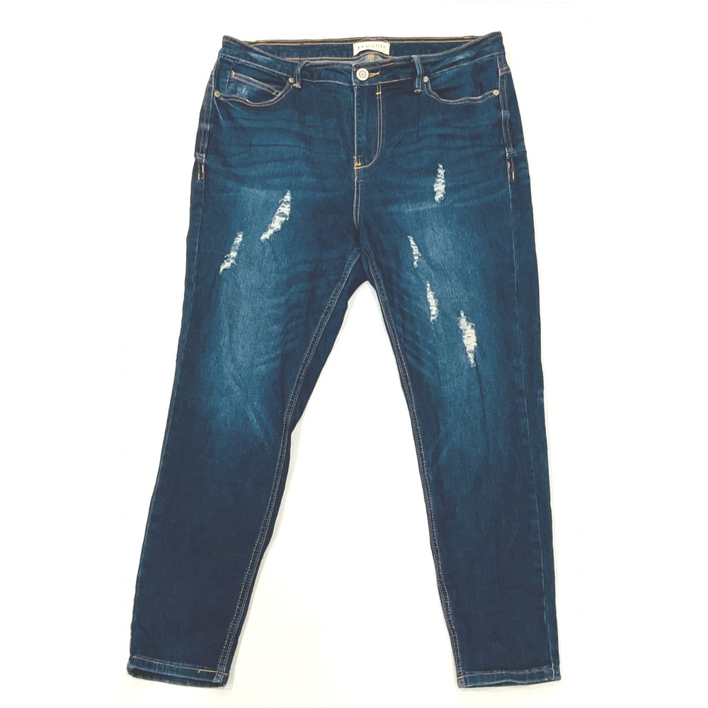 ELOQUII women's denim jeans 16 s distressed 1106137019 regular fit stretchable